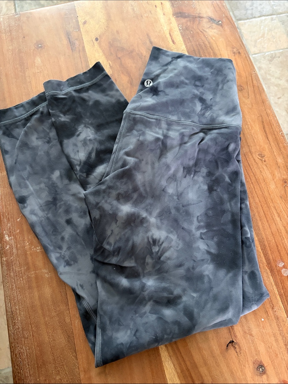 lululemon athletica Black Tie-Dye Leggings